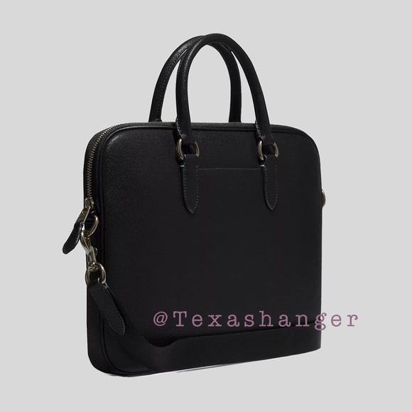 NWT COACH Liam Compact Briefcase Black CJ652 - Picture 4 of 13